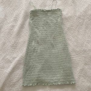 NWOTs blue and green smocked mini dress